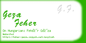 geza feher business card
